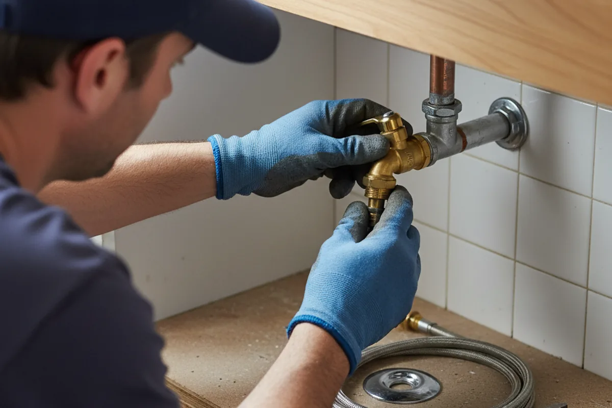 Shutoff valve and fitting work during Emergency Plumbing in Allamuchy